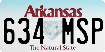 AR license plate 634MSP