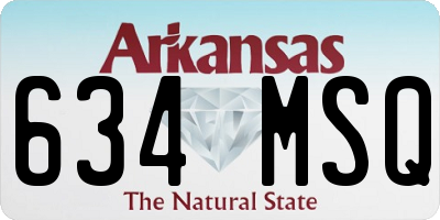 AR license plate 634MSQ