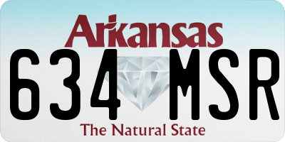AR license plate 634MSR