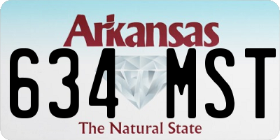 AR license plate 634MST