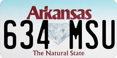 AR license plate 634MSU