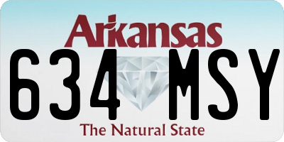 AR license plate 634MSY