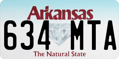 AR license plate 634MTA