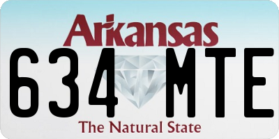 AR license plate 634MTE