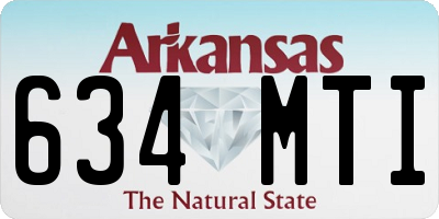 AR license plate 634MTI