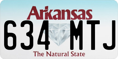 AR license plate 634MTJ