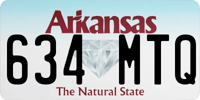 AR license plate 634MTQ