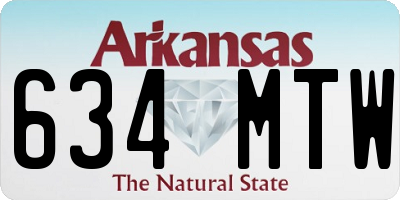 AR license plate 634MTW