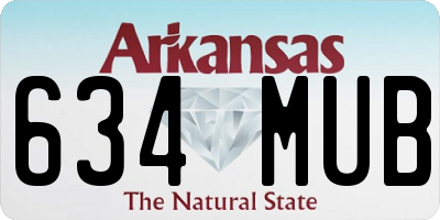 AR license plate 634MUB