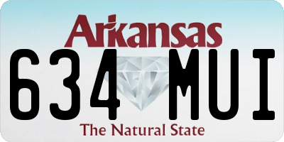AR license plate 634MUI