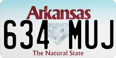 AR license plate 634MUJ