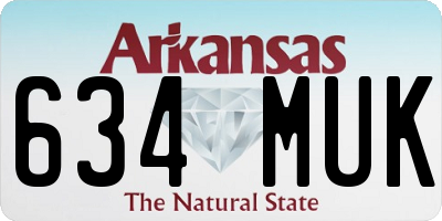 AR license plate 634MUK