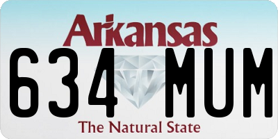 AR license plate 634MUM