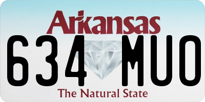 AR license plate 634MUO