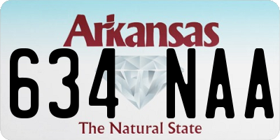 AR license plate 634NAA