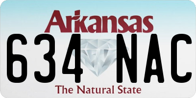 AR license plate 634NAC