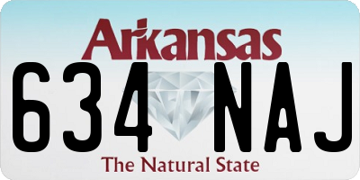 AR license plate 634NAJ