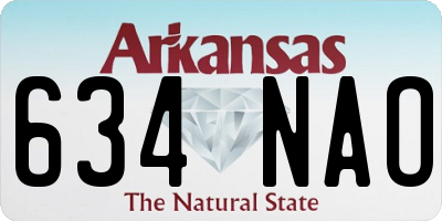 AR license plate 634NAO