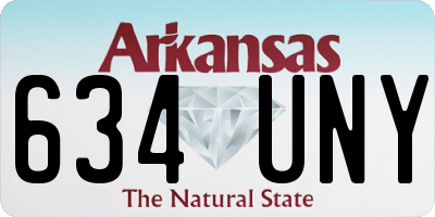 AR license plate 634UNY