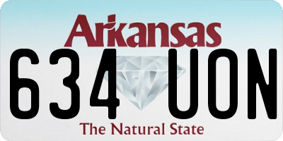 AR license plate 634UON