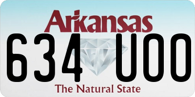 AR license plate 634UOO