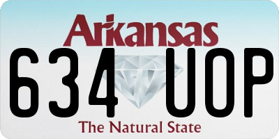 AR license plate 634UOP