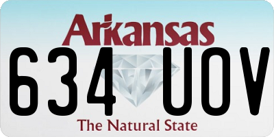 AR license plate 634UOV