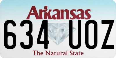 AR license plate 634UOZ