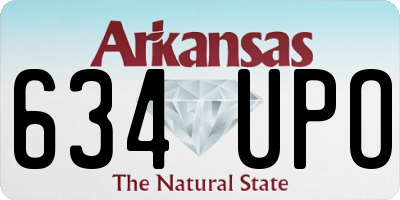AR license plate 634UPO