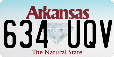 AR license plate 634UQV