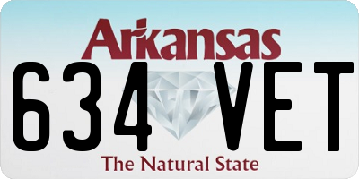 AR license plate 634VET