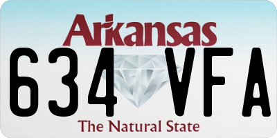 AR license plate 634VFA