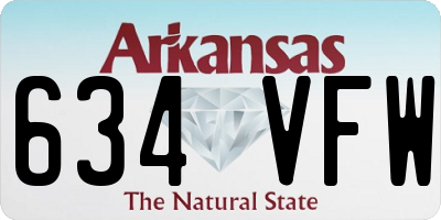 AR license plate 634VFW