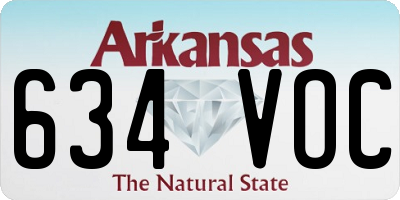 AR license plate 634VOC