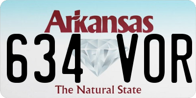 AR license plate 634VOR