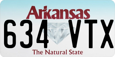AR license plate 634VTX