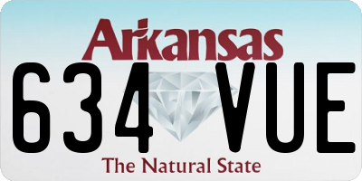 AR license plate 634VUE
