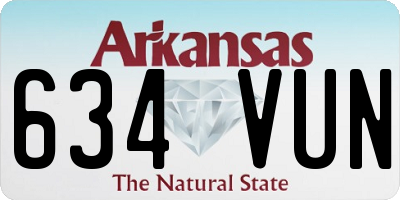 AR license plate 634VUN