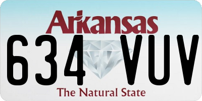 AR license plate 634VUV