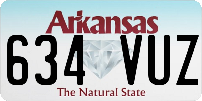 AR license plate 634VUZ