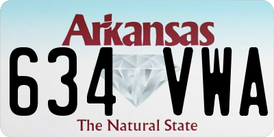 AR license plate 634VWA