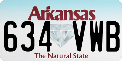 AR license plate 634VWB