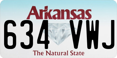 AR license plate 634VWJ