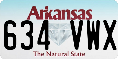 AR license plate 634VWX