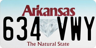 AR license plate 634VWY