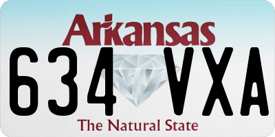 AR license plate 634VXA