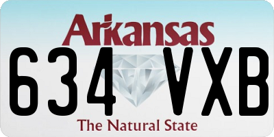 AR license plate 634VXB