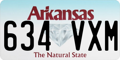 AR license plate 634VXM