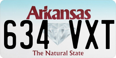 AR license plate 634VXT
