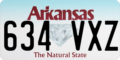 AR license plate 634VXZ